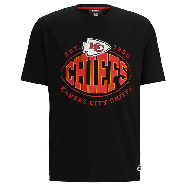 Men's Kansas City Chiefs Black BOSS X Trap T-Shirt